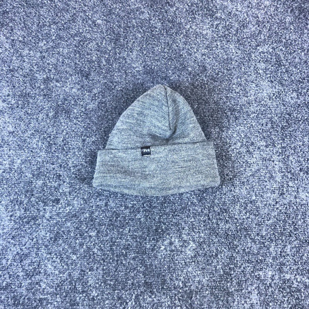 Alpine Design Beanie Hat Mens One Size Gray Knit Acrylic Logo Cuffed Winter